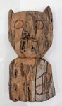 J. Bezerra, Coruja, escultura de madeira, 26cm de altura e 14cm de largura