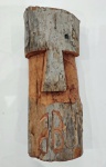 J. Bezerra, Máscara, escultura de madeira, 27cm de altura e 11cm de largura