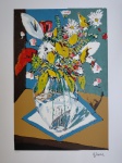 Márcio Schiaz, Motivo Floral, gravura 1/45, 70x50cm, sem moldura
