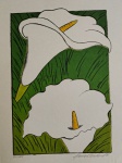Mauro Prado, Copos de Leite, gravura, tiragem 91/100, 34x24cm, 1986, sem moldura