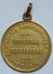 Medalha do Brasil - 1888 - OURO (.920) - 18 g - 30 mm - Imprensa Fluminense - Regata Abolicionista e