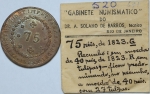 Moeda do Brasil - 75 réis - 1823G - Goiás - C685 - Recunhada sobre 40 réis 1823R - Ex-coleção Solano