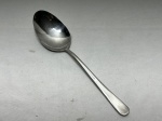Colher de servir arroz em aço inox Wolff. Medindo 25,5cm de comprimento.