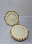 Jogo de 6 pratos de sobremesa em porcelana inglesa floral, modelo Glamis. Medindo 17,5cm de diâmetro.