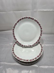 Renner Medaillon - Jogo de 6 pratos rasos de mesa em porcelana floral. Medindo 25cm de diâmetro.