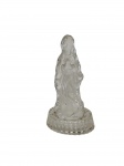 Arte sacra, imagem de cristal da Boêmia com Nossa Senhora, esculpida no interior enfoscado. -dim- 12cm A.