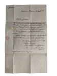 Raro documento manuscrito alemão datado de 1850 — peça de valor histórico e documental para colecionadores. Marcas do tempo.