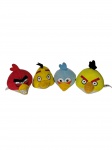 Lote com 4 bonecos de pelúcia Angry Birds distribuídos pelo McDonald`s — conjunto lúdico e colecionável. Marcas do tempo. -dim- maior 10cm D.