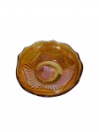 Esberard - Belo bowl de vidro da marca na cor ambar com efeito furta-cor- Art Deco  dim 12 cm de diametro 
