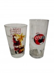 Conjunto de copos de vidros da coca-cola estampados, maior - dim - 14cm A