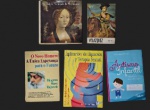 Conjunto de 5 livros de assuntos diversos, incluindo edição inglesa da biografia de velazquez -dim- 12x17