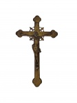 Bronze - Antigo crucifixo produzido em rico design , marcas do tempo  -dim 20x33