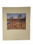 Tom Thomson | Reprodução da pintura `The Artist`s Hut` do lendário artista canadense Tom Thomson — obra de grande valor histórico na arte canadense. Marcas do tempo. -dim- 32x38cm.