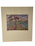 Arthur Lismer | Reprodução da pintura `September Gale` do renomado artista do Group of Seven Arthur Lismer — paisagem de vigorosa expressividade e beleza. Marcas do tempo. -dim- 32x38cm.