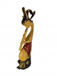 Estatueta decorativa em madeira, confeccionada artesanalmente em Bali. -dim- 35cm A.