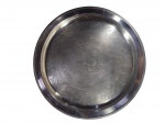 EBERLE | Bandeja redonda espessurada a prata. -dim- 48cm D.