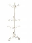 Mancebo cabideiro de chão em ferro, com 9 penduradores. -dim- Base 45cm D. Alt. 150cm.