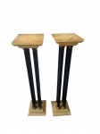 Par de colunas de metal com resina - dim - 22x22x92