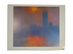 Reprodução fotográfica de obra de Claude Monet. Marcas do tempo. -dim- 30x24cm.