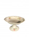 J&G Meakin | Antigo prato para doces ou fruteira em porcelana com bela decoração floral, marcas do tempo. -dim- 13x22cm A/D.