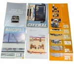 Lote composto por pasta da Volvo contendo documentos, cartazes de Mercedes-Benz, Volvo e recortes de jornal. Inclui edição especial da revista Fatos & Fotos sobre o tricampeonato de 1970. -dim- 26x35cm.