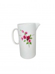 Porcelana Renner | Antiga leiteira produzida em porcelana branca com bela decoração floral. -dim- 17,5cm A.