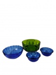 Lote composto com conjunto de tijelas para sobremesa em formatos, materias e tamanhos variados. -dim- menor: 4x12cm (a/d).