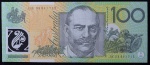 Rara Cédula Estrangeira, AUSTRÁLIA, Valor 100 Dollars, Data 1999, Polímero - Flor de Estampa.