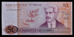 Rara Cédula Brasileira, Valor 50 Cruzados, Última Série A2051..., Período de Circulação 1986, com as Assinaturas Maílson F. da Nóbrega / Elmo Camões, Soberba/FE.
