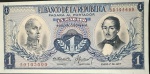 Cédula Estrangeira, COLÔMBIA, Valor 1 Peso Oro, Data 01/01/1977, Soberba/FE.
