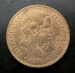 Rara Moeda Brasileira, Império, Valor 40 Reis, Ano 1876, Bronze, MBC/Soberba.