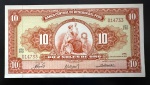 Cédula Estrangeira, PERU, Valor 10 Soles de Oro, Data 20/09/1963, Flor de Estampa.