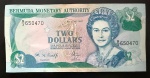 Cédula Estrangeira, BERMUDA, Valor 2 Dollars, Data 06/06/1997, Soberba.