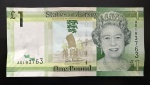 Cédula Estrangeira, JERSEY, Valor Pound, Data 2010, Soberba.