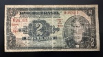 Cédula Brasileira, República, Banco do Brasil, Valor 2 Mil Reis, Autografada, Período de Circulação 1923/1945, Bem Circulada.
