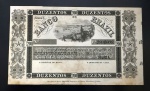 Raríssima Cédula Brasileira, Império do Brasil, 3º Banco do Brasil, Caixa Filial da Bahia, 1ª Série, Valor 200.000 Reis, Ano 1856, Impressão Bradbury & Evans, Vista da Bahia, Uniface, Soberba/FE.