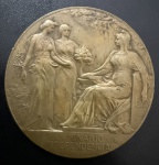 Medalha Comemorativa, 1º Centenário da Independência da República da Argentina, Data 1810/25 de Maio/1910, Bronze, Diâmetro 57 mm, Flor de Cunho.