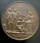 Medalha Comemorativa, República da Argentina - Liberdade e Trabalho - Exposição Nacional em Córdoba, Ano 1871, Bronze, Diâmetro 57 mm, Flor de Cunho.