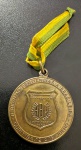Medalha Comemorativa, 1º Centenário do Paraná - 1853/1953 - II Reunião Penitenciária Brasileira - Curitiba 12 a 18 de Julho, sem Data, com Olhal e Fita, Bronze, Diâmetro 33 mm, Flor de Cunho.