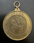 Medalha Comemorativa, Liga da Defesa Nacional, Data 1916, com Olhal, Diâmetro 45 mm, Bronze Alumínio, Flor de Cunho.
