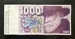 Rara Cédula Estrangeira, SUÍÇA, Valor 1000 Francos Suíços, Ano 1988, MBC/Soberba.