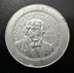 Medalha Comemorativa, 1º Centenário da Independência do Brasil - 1822/1922 - Exposição no Rio de Janeiro - José Bonifácio, Alumínio, Muito Bem Conservada.