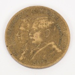 NUMISMÁTICA, Brasil, República, uma (1) moeda cunhada em Br-Al COM ERRO BRASIL COM BB, de 1000 reis de 1922 (comemorativa ao Centenário da Independência do Brasil, 1822 a 1922, história da carochinha do Grito do Ipiranga, uma vez que os documentos provam que a independência do Brasil foi realizada no Rio de Janeiro e a luta se deu na Bahia), muito bom estado de conservação, vide foto.