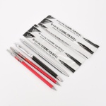 COLECIONISMO, seis (6) itens: 2 refis da caneta MICRO (strength of ceramic pen); 2 lapiseiras e esferográficas FURI FURI BALL PEN JAPAN, SBF 55 (500); 1 caneta CHROMATIC  USA em aço; 1 caneta GUAIBAOBAO 101  0.5, vide foto.