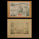 FRANZ HEINRICH CARLS. Álbum de Pernambuco e seus Arrabaldes. Rua 1º. de Março, Pernambuco. Obra litográfica criada pelo artista alemão Franz Heinrich (Francisco Henrique) Carls e publicada em Recife por volta de 1878. Rua Marques de Olinda, 36, Pernambuco. 33 x 43 cm. Procedência Leonel Barros, SP.
