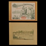 FRANZ HEINRICH CARLS. Álbum de Pernambuco e seus Arrabaldes. Ponte da Passagem da Magdalena, Pernambuco. Obra litográfica criada pelo artista alemão Franz Heinrich (Francisco Henrique) Carls e publicada em Recife por volta de 1878. Rua Marques de Olinda, 36, Pernambuco. 33 x 43 cm. Procedência Leonel Barros, SP.