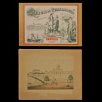FRANZ HEINRICH CARLS. Álbum de Pernambuco e seus Arrabaldes. Ponte de Santa Izabel, Assembléia e Ginásio.. Obra litográfica criada pelo artista alemão Franz Heinrich (Francisco Henrique) Carls e publicada em Recife por volta de 1878. Rua Marques de Olinda, 36, Pernambuco. 33 x 43 cm. Procedência Leonel Barros, SP.