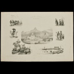 ABRAHAM-LOUIS BUVELOT Álbum Litográfico "Rio de Janeiro Pitoresco", publicado em 1845 no Rio de Janeiro pela oficina litográfica Heaton & Rensburg. O pintor e litógrafo suíço Louis Buvelot, reproduzida no livro do pintor viajante, produziu registros históricos da paisagem carioca no século XIX. Seu trabalho mais notável na técnica é o álbum Rio de Janeiro Pitoresco (1845), feito em parceria com o francês Louis Auguste Moreaux e publicado pela Heaton & Rensburg. 28 x 41 cm. Trata-se de um importante registro iconográfico e litográfico do século XIX brasileiro, retratando paisagens urbanas, rurais e costeiras da época. Obra sem moldura.