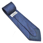 VALENTINO  Elegante gravata italiana de seda. 145 cm. Cor azul com refinado padrão micro estampado de poás.