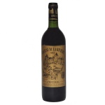 Château de la Rivière Fronsac da safra de 1982. Vinho tinto francês seco da região de Bordeaux.